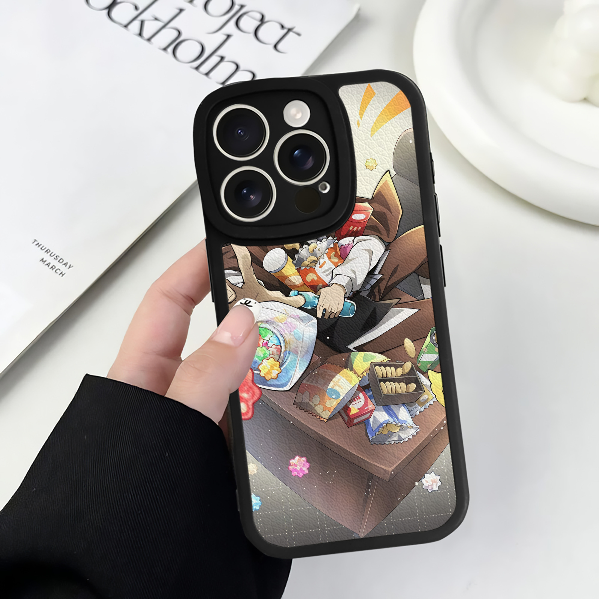 （画像用） 文豪ストレイドッグス Bungo Stray Dogs 【iPhone 16シリーズ対応】シリコンスマホケース（レザー調） 材質：シリコン